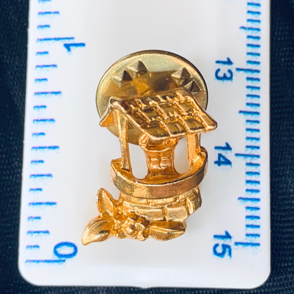 VTG nostalgic wishing well lapel or hat 🎩 pin